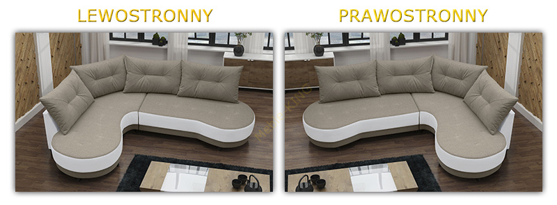 Nowoczesny Narożnik do salonu ABI 287 cm, Rogówka