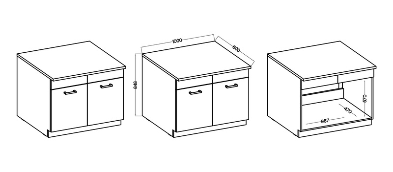 Szafka Słupek Kuchenny MARIA 50 cm, Komin, Biały/Dąb Artisan, Meble kuchenne MARIA