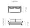 Sofa z funkcją spania SOLANO 230 cm, Rozkładana, Automat, Pojemnik
