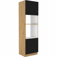 Szafka kuchenna MODENA 60 DPM-210 2F CZARNY MAT/DĄB ARTISAN