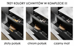 Meble łazienkowe ADEL BLACK 120, Umywalka dwukomorowa, Syfon, Lustro LED