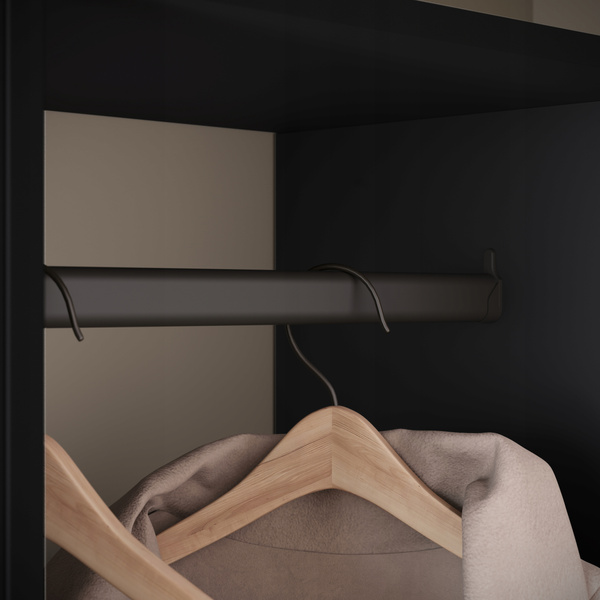 Garderoba DINO, lustro, wieszak CZARNY GRAFIT