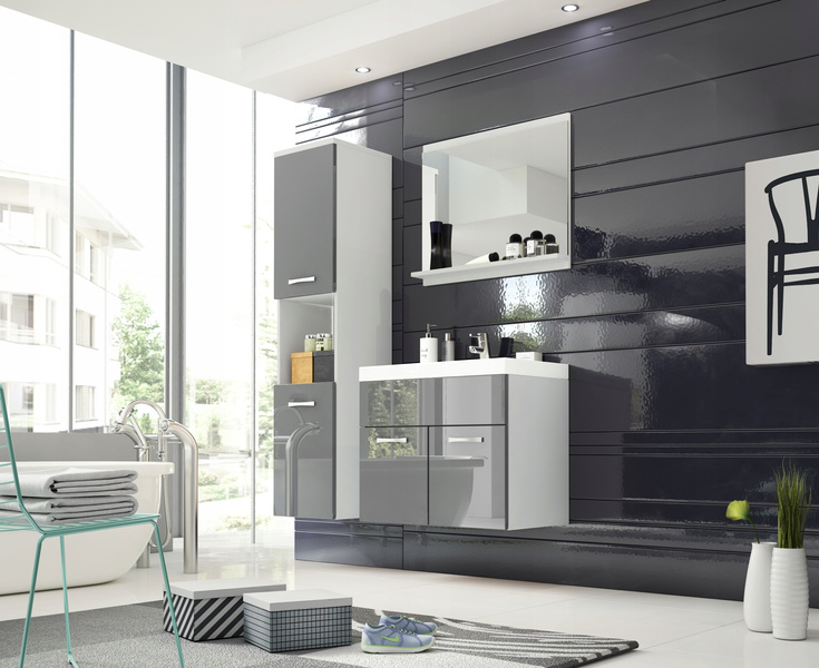 Meble łazienkowe MONTREAL, umywalka, lustro KASZMIROWY BEŻ