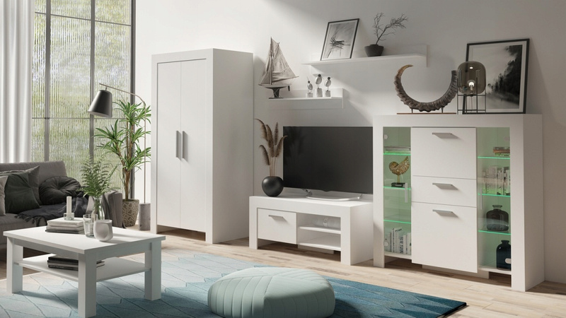Toaletka CEZAR 16, Toaletka 100cm, Biurko, Meble do Salonu CEZAR, Biała