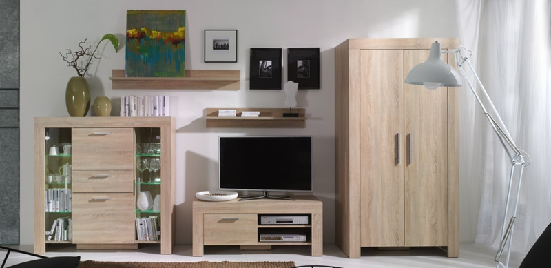 Zestaw mebli CEZAR 3, Meble do sypialni, Dąb Sonoma