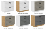 Szafka kuchenna dolna LUNA 80 D 3S BB CLAY GREY / BIAŁY MAT
