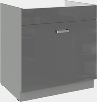 Szafka kuchenna dolna GREY 80 ZL 1S BB SZARY POŁYSK / SZARY PLATYNOWY