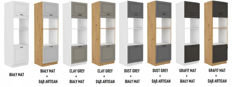 Szafka kuchenna STILO 60 DPM-210 2F CLAYGREY/BIAŁY MAT
