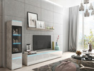 Komoda VERA 150 Beton / Biały Połysk