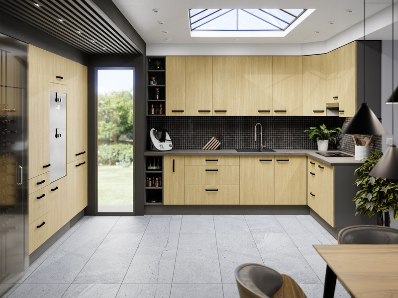 Szafka kuchenna dolna narożna SCANDI 90x90 DN 2F BB JODEŁKA SCANDI/ANTRACYT
