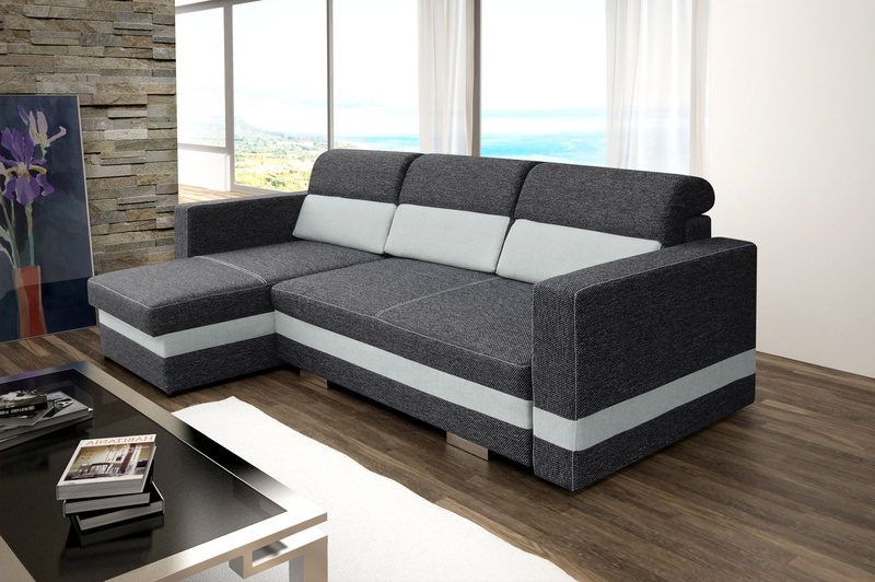 Narożnik z funkcją spania R-MINI 236 cm, Rozkładany, Rogówka
