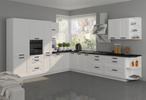 Szafka kuchenna słupek LUNA 60 DK-210 2F DUST GREY / BIAŁY MAT