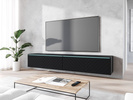 Szafka RTV Lowboard D 180cm CZARNY GRAFIT / FALA MDF