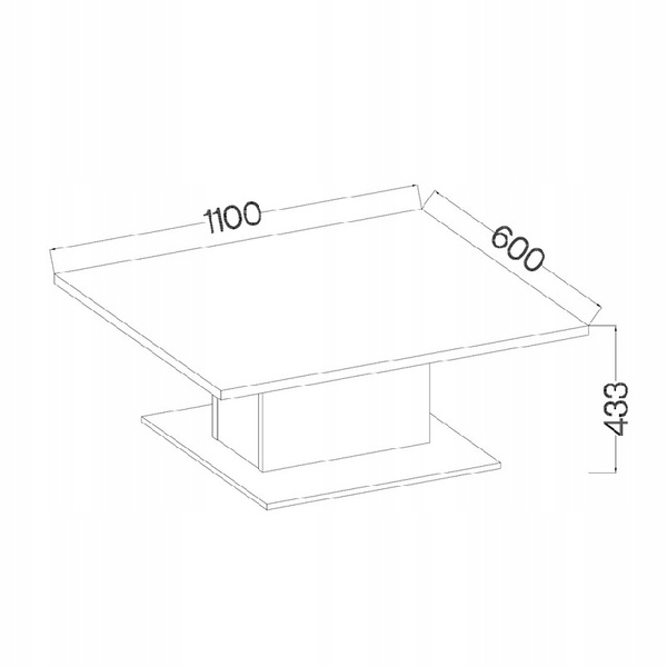Ława stolik DENVER biały mat