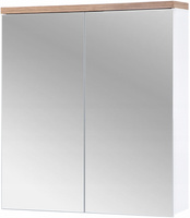 Szafka z lustrem 840, Meble łazienkowe BALI Dąb Craft / Biały Połysk