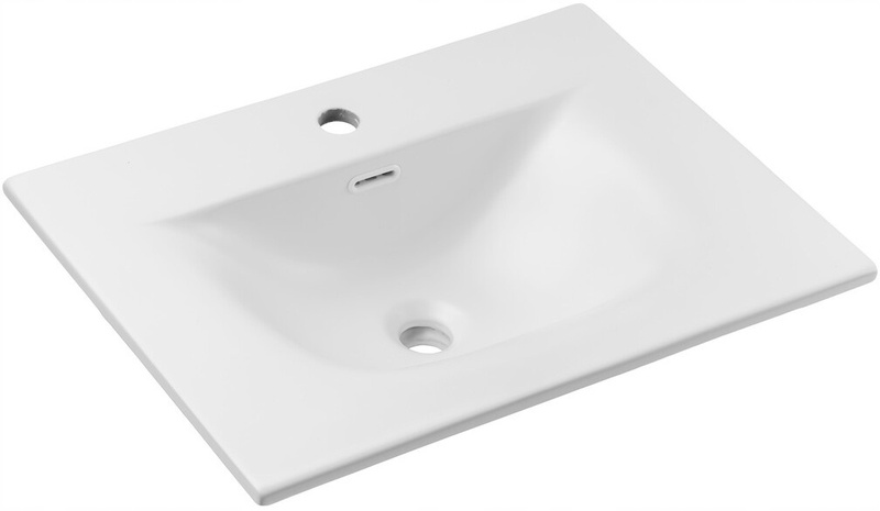 Umywalka meblowa jednokomorowa SKY 60cm Biały Połysk