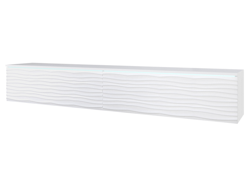 Szafka RTV Lowboard D 180cm BIAŁY / FALA MDF