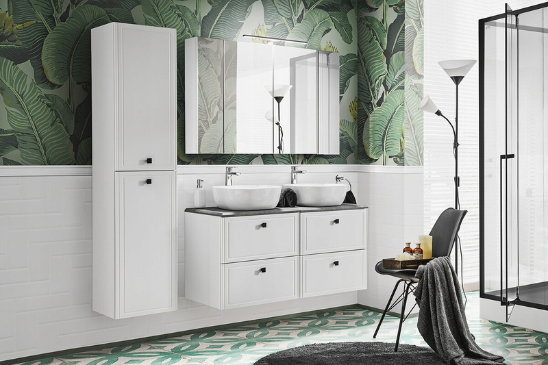 Blat łazienkowy 120cm, Meble łazienkowe Jasny Beton