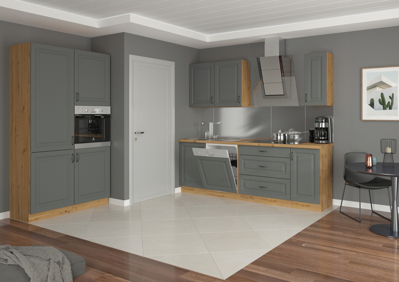 Szafka kuchenna górna STILO 60x60 GN-90 (90°) 2F BIAŁY MAT/DĄB ARTISAN