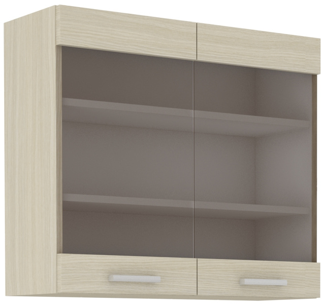 Meble Kuchenne CHAMONIX 300 cm, DĄB FERRARA, LEGNO CIEMNE