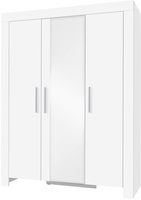 Szafa CEZAR 1, Szafa z lustrem 150cm, BIAŁA
