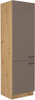 Szafka kuchenna wysoka, słupek pod zabudowę lodówki 60 LO-210 2F TRUFFLE GREY, DĄB ARTISAN, Meble Kuchenne BOLONIA