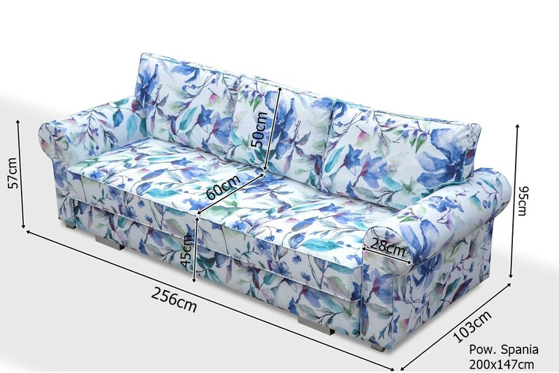 Kanapa Rozkładana, Sofa Rozkładana BEZA 256 cm