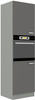 Szafka kuchenna słupek GREY 60 DP-210 2F SZARY POŁYSK / SZARY PLATYNOWY