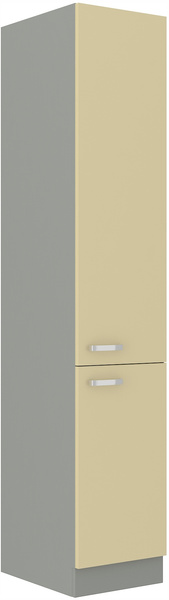 Szafka kuchenna słupek KARMEN 40 DK-210 2F KREM POŁYSK / SZARY PLATYNOWY