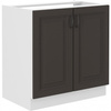 Szafka kuchenna dolna STILO 80 ZL 2F BB GRAFIT MAT/BIAŁY MAT