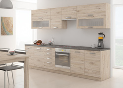 Meble Kuchenne BORDEAUX 260 cm, DĄB BORDEAUX