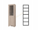 Witryna CEZAR 5L, Witryna 60cm, Meble do Salonu CEZAR, LED, Dąb Sonoma
