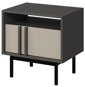 Stolik nocny ALSY 13, Meble Pokojowe ALSY Antracyt / Dąb Olejowany