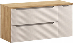 Zestaw meblowy 120cm z blatem, Meble łazienkowe LUXOR Dąb Olejowany / Beż