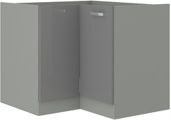 Szafka kuchenna dolna GREY 90x90 DN 2F BB SZARY POŁYSK / SZARY PLATYNOWY