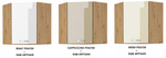 Szafka kuchenna górna ARTISAN 60x60 GN-72 (45°) 1F KREM POŁYSK/DĄB ARTISAN