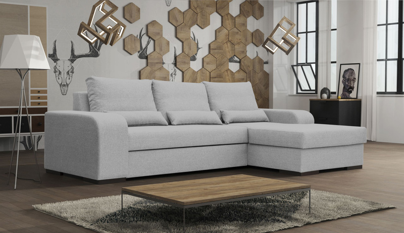 Narożnik z funkcją spania VIRAGO 285 cm, Rozkładany, Pojemnik, Rogówka