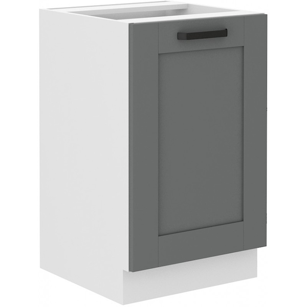 Szafka kuchenna dolna LUNA 50 D ZL 1F BB DUST GREY / BIAŁY MAT