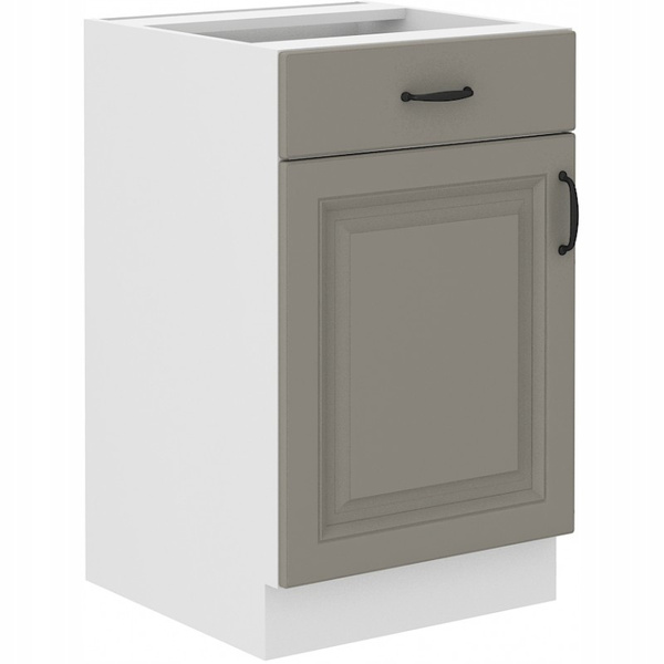 Szafka kuchenna dolna STILO 50 D 1F 1S BB CLAYGREY/BIAŁY MAT