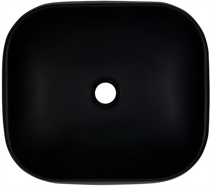 Umywalka nablatowa NIKA 45cm Czarny Mat