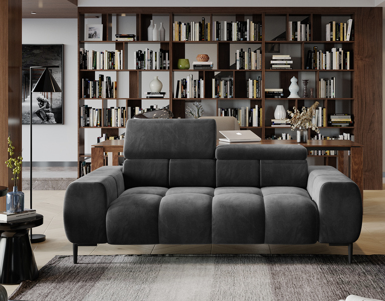 Sofa PLAZA S 2 192 cm, Nowoczesna, Wygodna Kanapa, Zagłówki