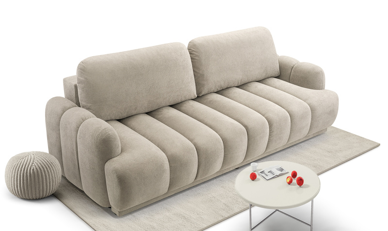 Kanapa Rozkładana, Sofa z funkcją spania CAMBIALE 240 cm, Wygodna
