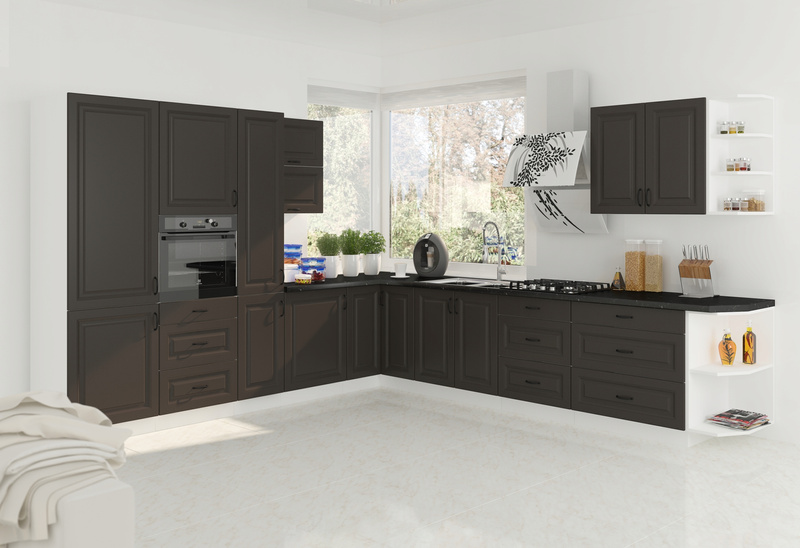 Szafka kuchenna STILO 60 DKS-210 3S 1F GRAFIT MAT/BIAŁY MAT