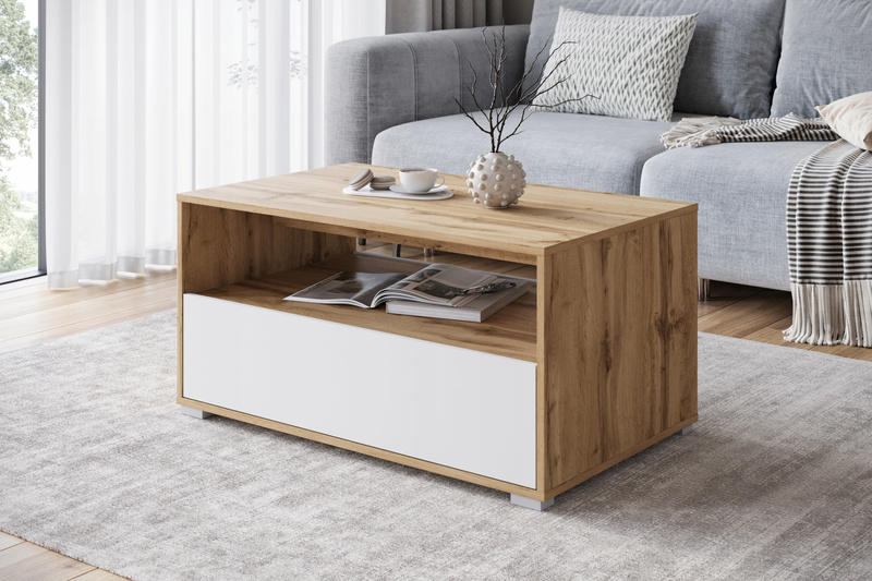 Stolik kawowy NAIROBI II Dąb Wotan / Biały