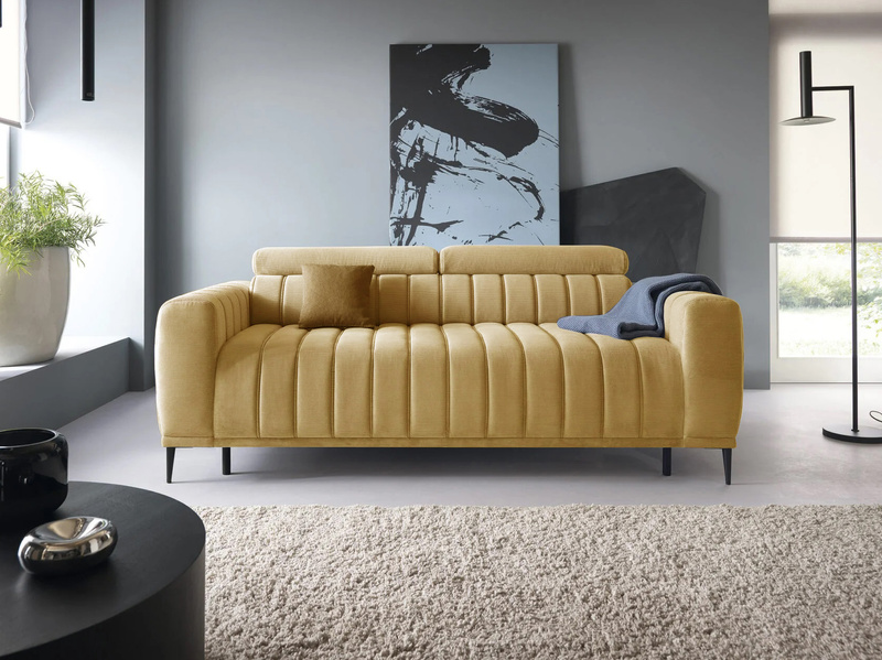 Sofa z funkcją spania GANDI C 227 cm, System włoski, Zagłówki