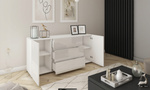 Komoda BERLIN 150 Biały / Biały Połysk
