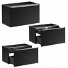 Meble łazienkowe SANTA FE BLACK 1480, 2xUmywalka, 2xLustro, 2xLampa LED
