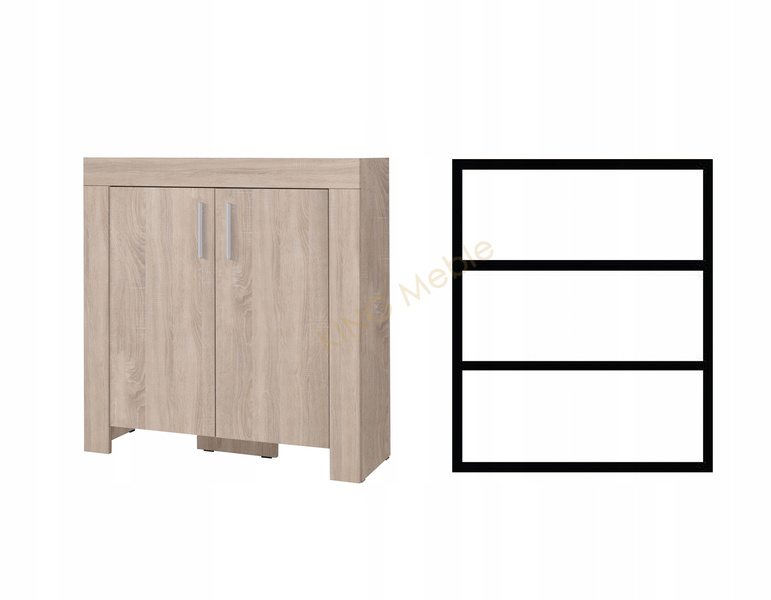 Komoda CEZAR 10, Komoda 100cm, Meble do Salonu CEZAR, Dąb Sonoma
