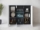 Witryna VERA HIGHBOARD 120 Matera / Biały Połysk
