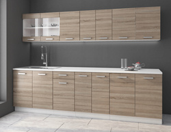 Meble kuchenne DAVE zestaw mebli DĄB TRUFLOWY/BIAŁY 260cm